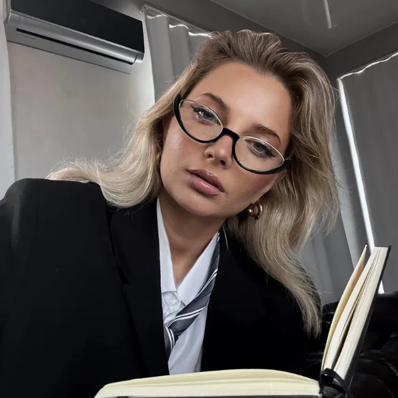 Schutzbrille 3 Stück Mode Halbrahmen Cat Eye Brille Schwarz Leopard Rahmen Brille Damen Anti-Blaulicht Brillengestelle