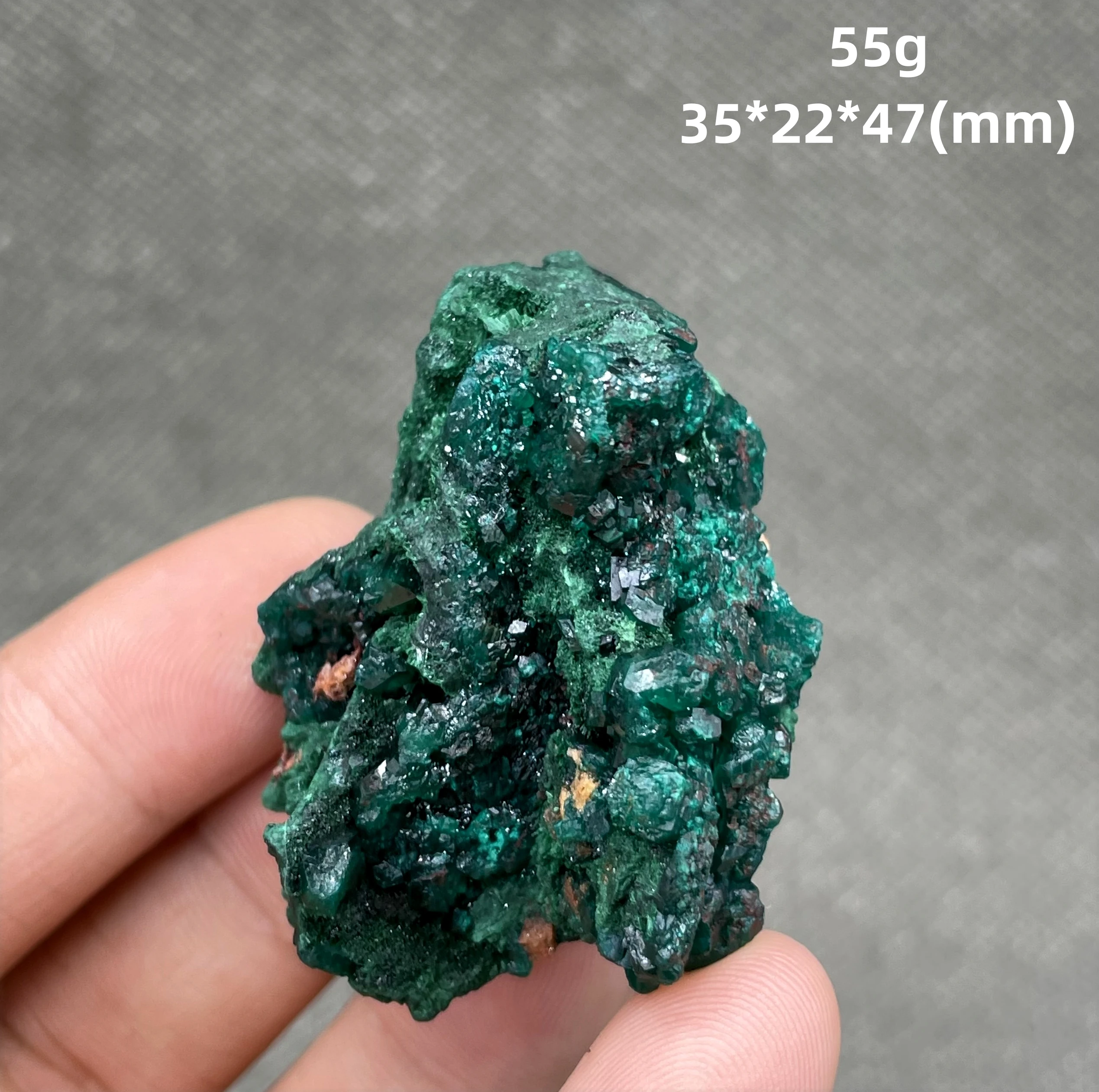 

Very rare! 100% Natural Congo green Dioptase and malachite symbiosis Mineral specimen stones and crystals quartz