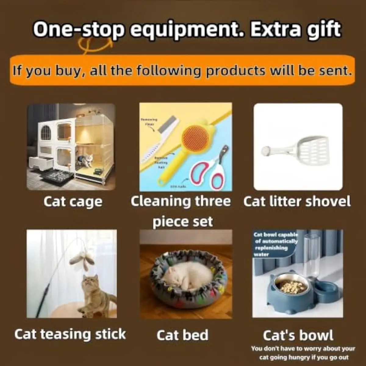 Spacious indoor cat enclosure featuring integrated litter compartment, smooth-rolling casters, multi-level layout for rest and p