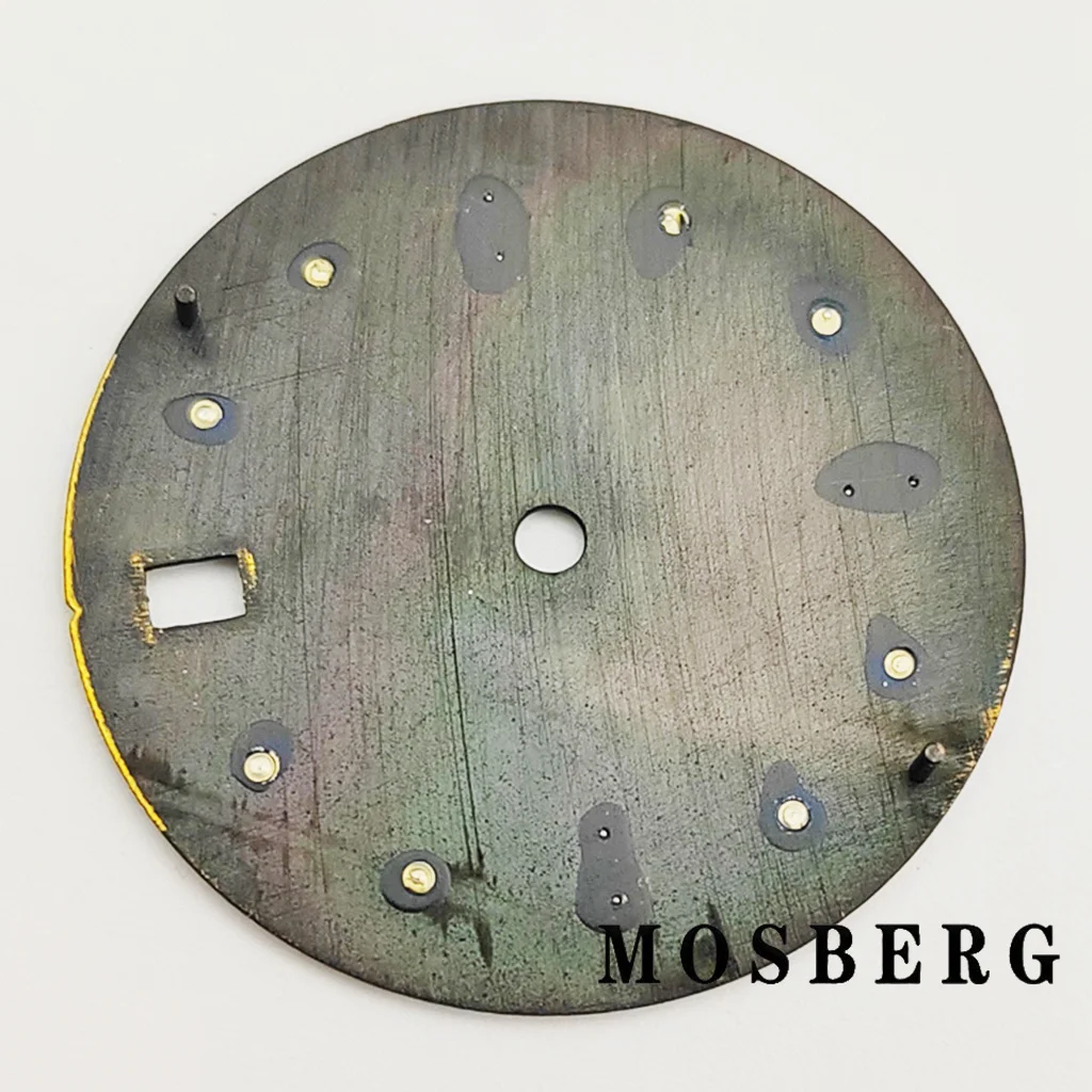 28.5 مللي متر NH35 NH36 ساعة الطلب مع ساعة الأيدي العقيمة أسود أبيض ساعة وجوه الحركة التلقائية الملحقات