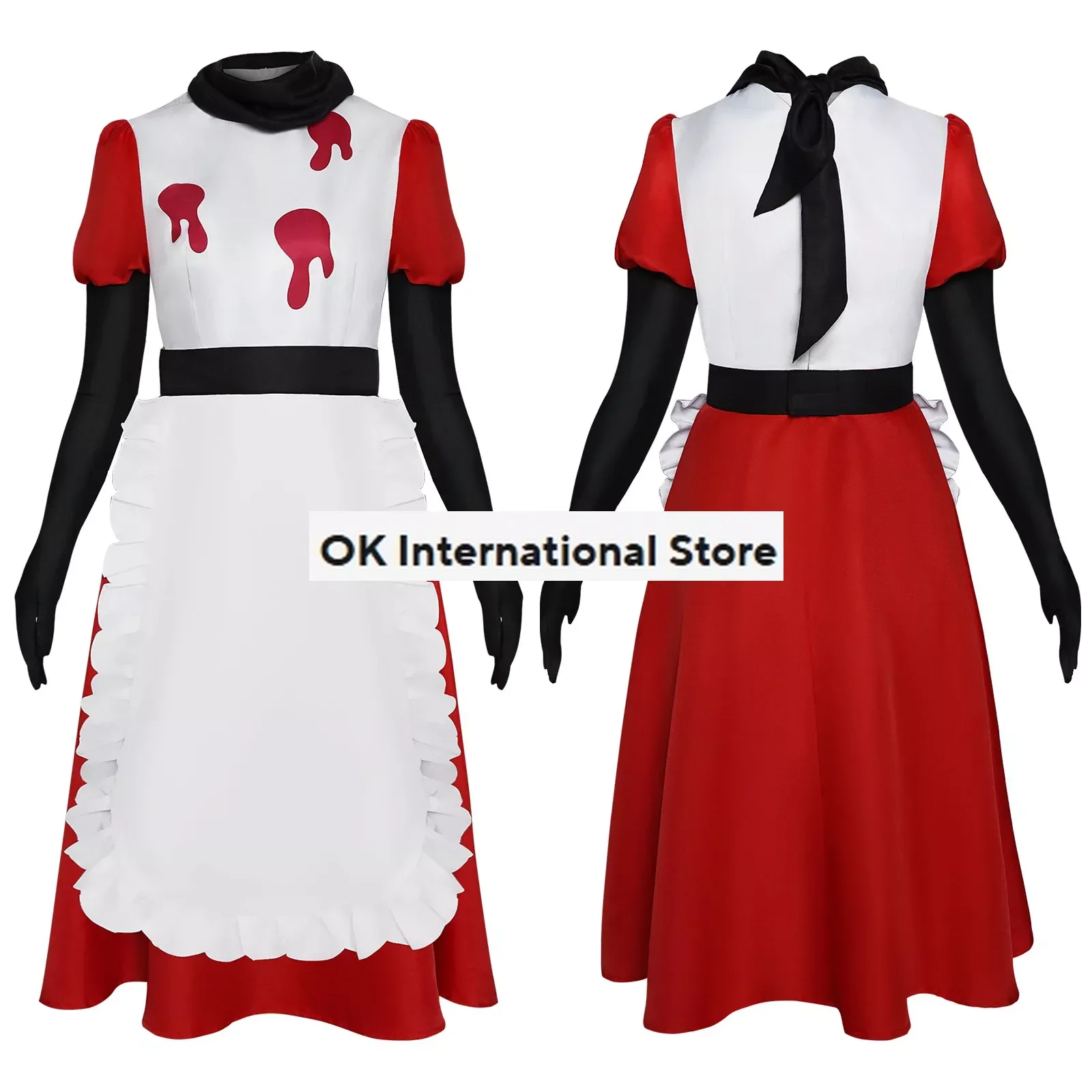 Anime Hazbin Niffty Cosplay Costume pour femme, vêtements de jeu de rôle SAFMaid, uniforme d'hôtel, Halloween, fête de carnaval, robe mignonne imbibée