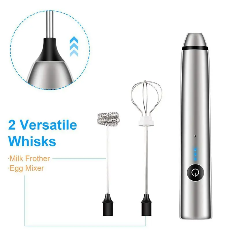 Milk Frother Handheld Foam Maker Whisk Drink Mixer Mini Foamer for Lattes Coffee Dropship