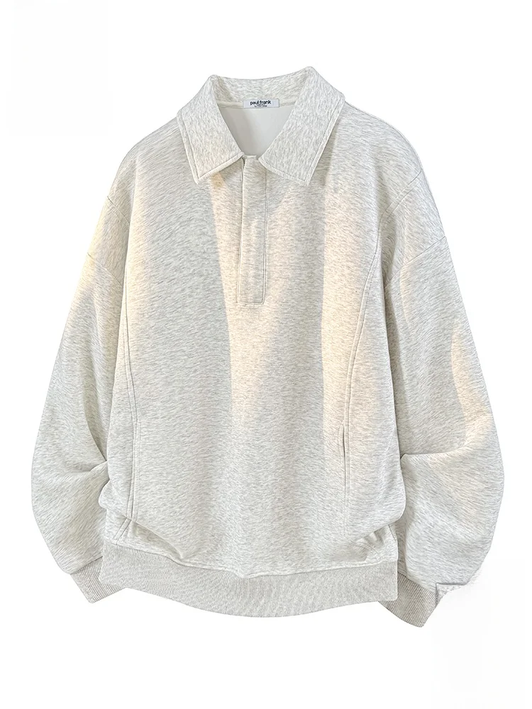 

PaulFrank M Long Sve Sweatirt Casual Loose Turn-down Collar f Zipper Autumn New Sle Comfortable Cotton Polyester...