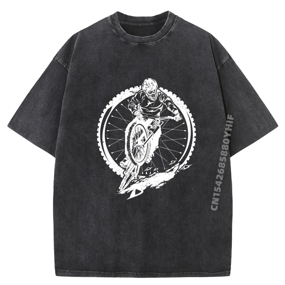 

Футболка с принтом для горного велосипеда I MTB I Downhill I Mountain Bike, мужские футболки с рисунком, винтажная стираная одежда