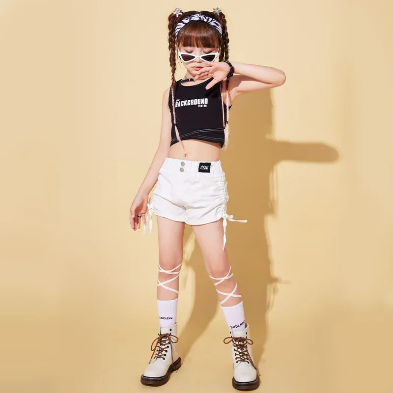 Children Fashion Top Shorts Ballroom Dancing Clothes Hip Hop Costumes for Girls Boys Dancewear Jazz Outfits Street Dance Wear