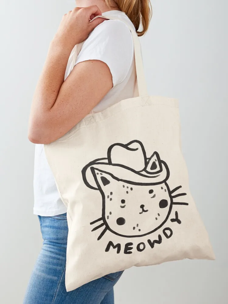 Сумка-тоут Meowdy Cat, тканевая сумка, холщовая сумка-тоут