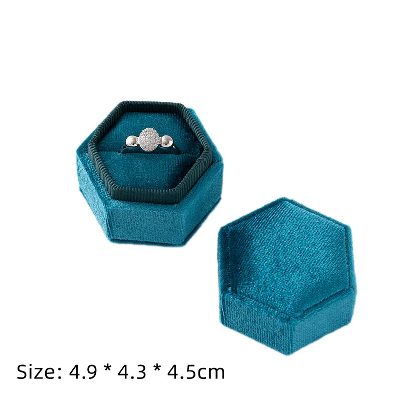 Platz Verlobung Samt Ohrring Ring Verpackung Box Schmuck Organizer Valentinstag Geschenk Fall Ring Display Lagerung Großhandel
