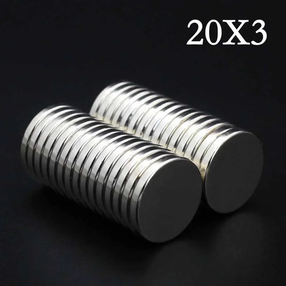 

5/10/20 Pcs 20x3 Neodymium Magnet 20mm x 3mm N35 NdFeB Round Super Powerful Strong Permanent Magnetic imanes Disc 20*3