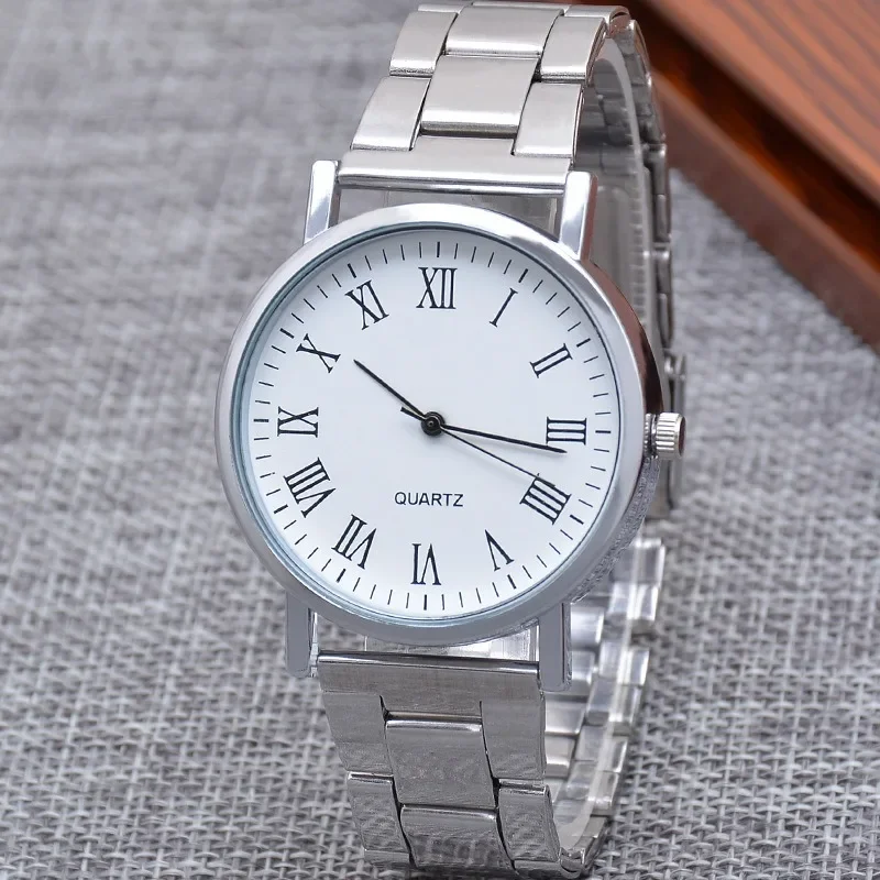 New Fashion Mens Watch Luxury Silver Stainless Steel Quartz Wrist Watch Male Business Watch for Men Clock Montre Reloj Hombre