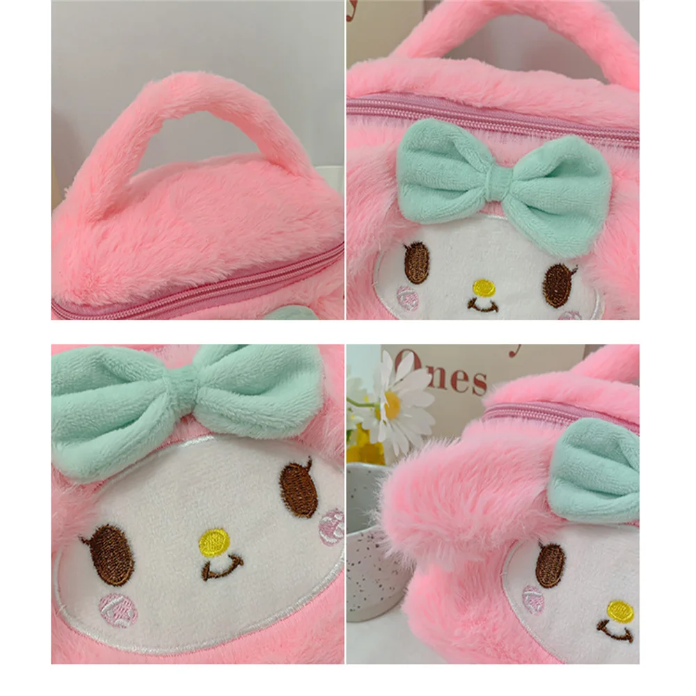 Nuovo Kawaii Sanrio Kuromi MyMelody Kirby Cartoon Anime peluche Bag Cute Handbag Cosmetics Bag articoli vari custodia regalo per ragazza