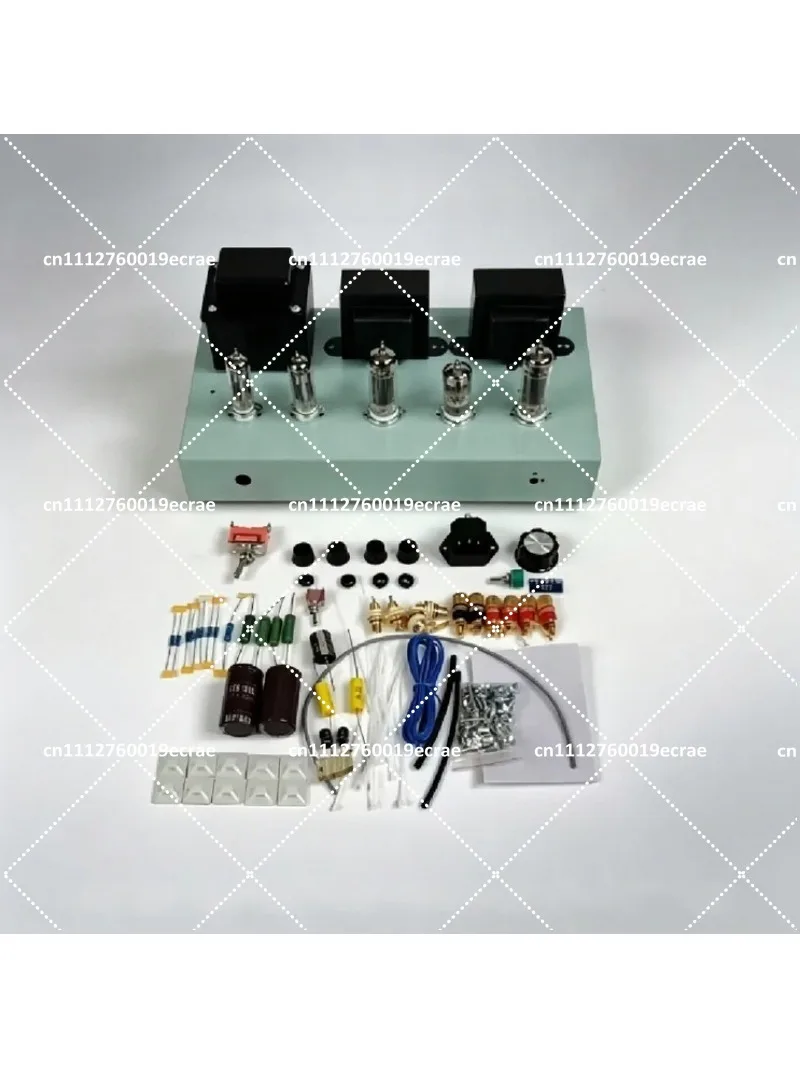 6Z4 6N2 6P1 Tube Amplifier DIY Kit Stereo Hi-Fi Audio Power Amp 2x4W AC110V/220V Stainless Steel Desktop