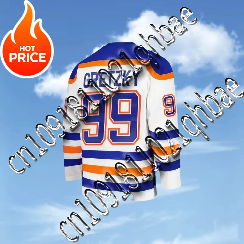 

2024-25 New Arrival Winter Long Sleeve USA Edmonton T-Shirt 3D Printed American Oiler McDAVID #97 Hockey Jersey Champion Adults