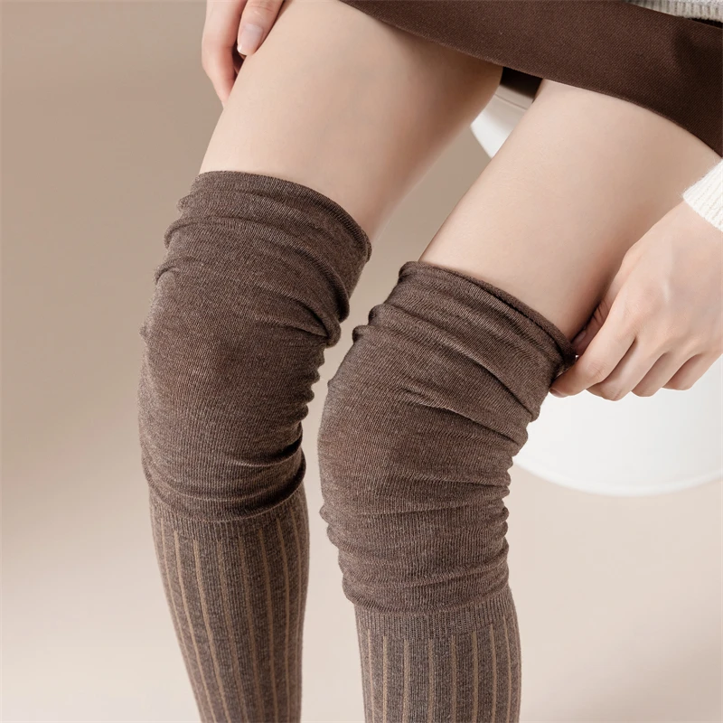 Dij Hoge Sokken Voor Vrouwen Nieuwe Mode Effen Kleur Japanse Stijl Over De Knie Kousen Vrouwelijke Casual Lange Vrouwen Sokken Trendy