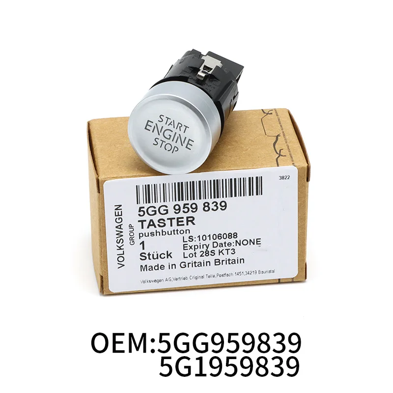 Picture 3: 5G1959839A is suitable for Volkswagen Golf 7 One click ignition switch button button 5GG959839