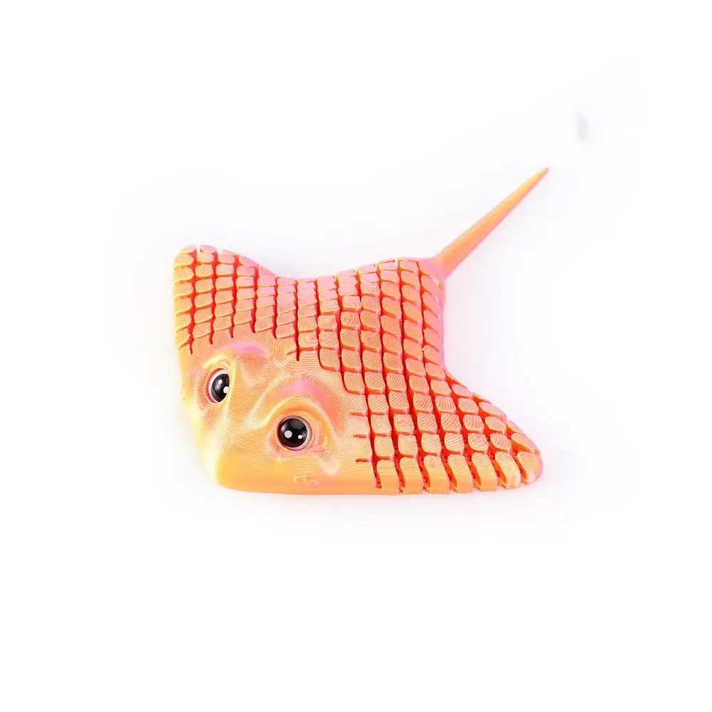 Plastic 3D Printed Aquatic Animal Figurine Multi-jointed Movable Bionic Manta Ray Stingray 10 Colors