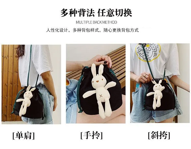 Canvas Bag Cute Girls the Bolsos De Mano Handbags School Tassen Dames Sacs Shopping Cross Shoulbody Body Tote Shoulder Side Pret