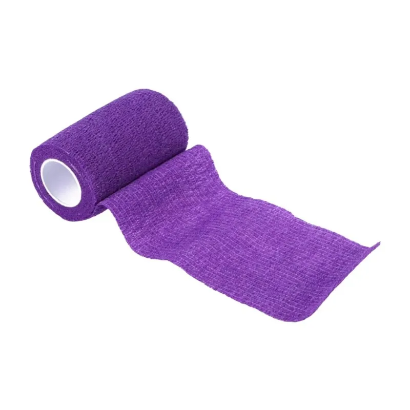 

Purple Elastic Athletic Cohesive Tape Non Woven Self Adhesive Bandage For Safe Care And Support Hot Sale