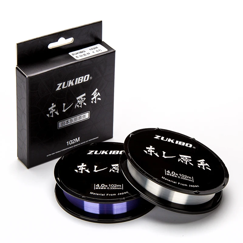 ZUKIBO Toray 102M Nylon Fishing Line Fluorocarbon Coated 1-16KG 0.11-0.45mm Japanese Monofilament Fishing Line  linea de pesca