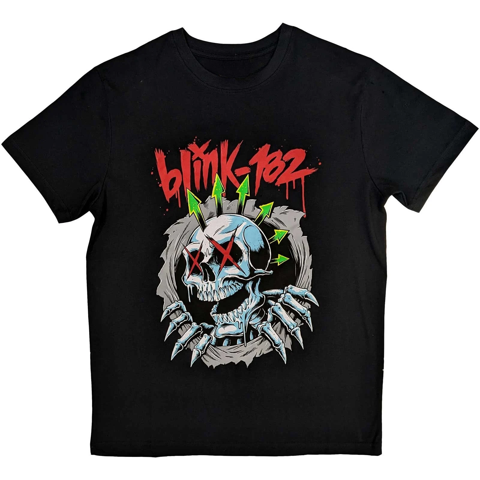 

Футболка Blink-182 с граффити и черепом, мужская футболка в стиле панк, идеально подходит для фанатов, Who Love Pop Punk Band Art и дизайн с темным черепом