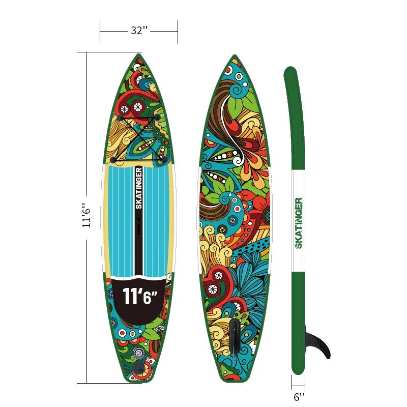 Prancha inflável de surf para esportes aquáticos, surf e esportes SUP, novo design, 2022