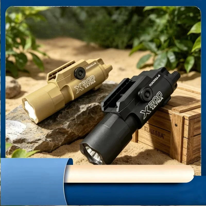 X300U-A Small Size Rail Mount Torch Bright LED Illumination Light Two Color Options for Outdoor Travel Hiking