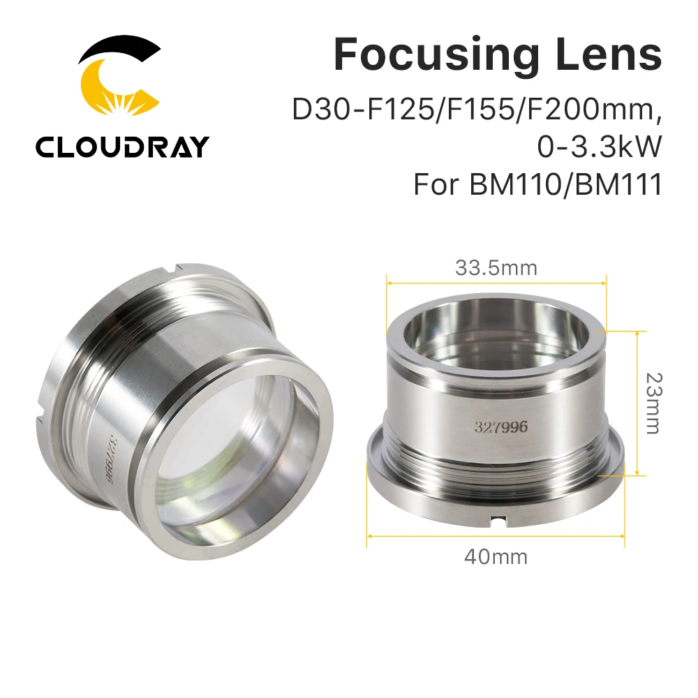 Cloudray  Original Raytools BM110/BM111/BT240S Collimating & Focusing Lens D30 with Lens Holder for Raytools Laser Cutting Head