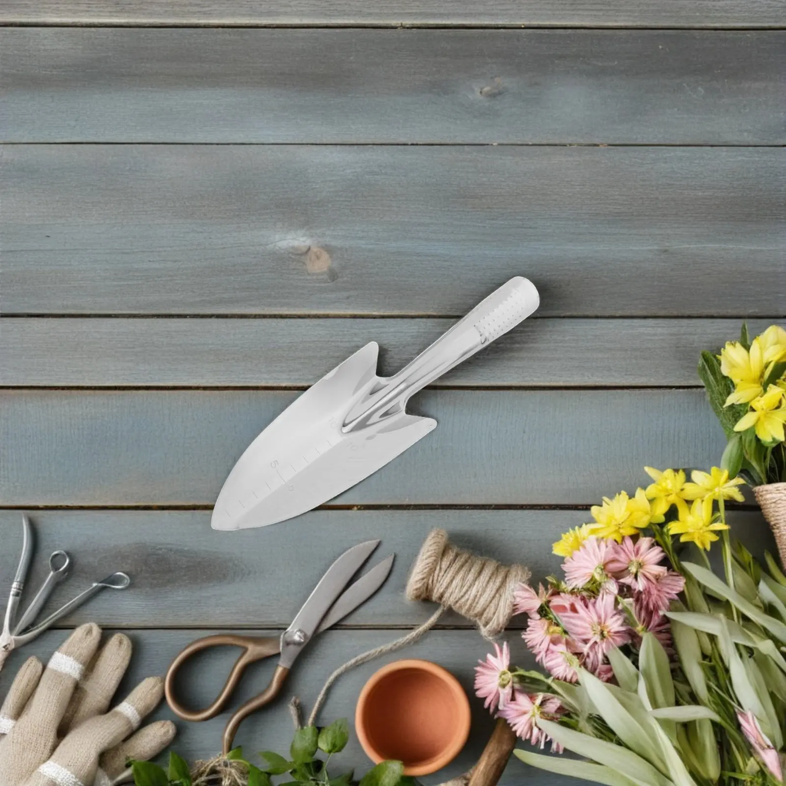 Garden Trowel Stainless Steel Gardening Trowel Hand Shovel Tool Digging Planting Weeding Compact Polished Rust Resistant Indoor
