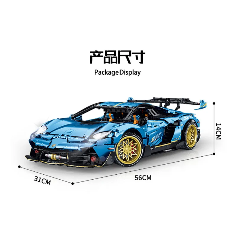 IN MAGAZZINO 10530 1:8 MOC Tecnico RC Auto Sportiva Building Blocks Assemblaggio Mattoni Da Corsa Giocattoli per I Bambini Set Regalo Di Natale