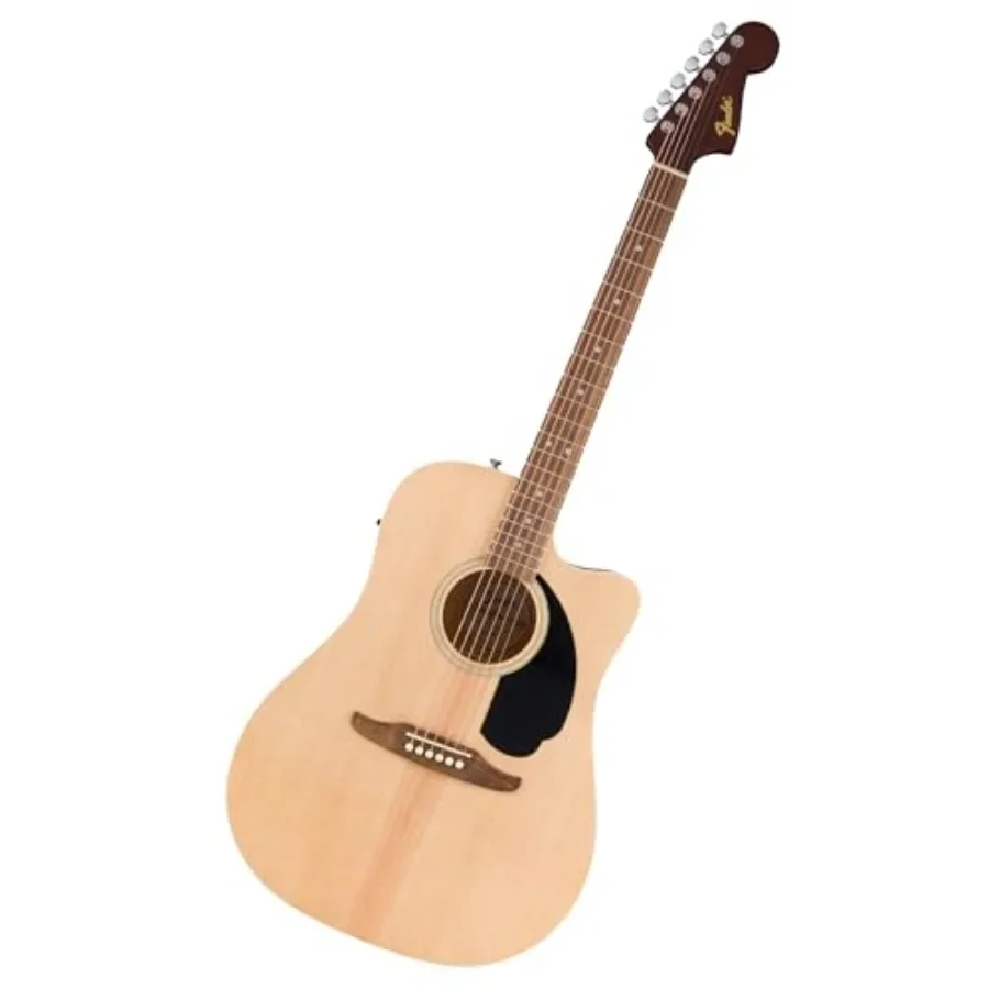 California Debut Redondo CE Series Acoustic Guitar for beginners, spruce top with mahogany back/sides, natural finish, built-in