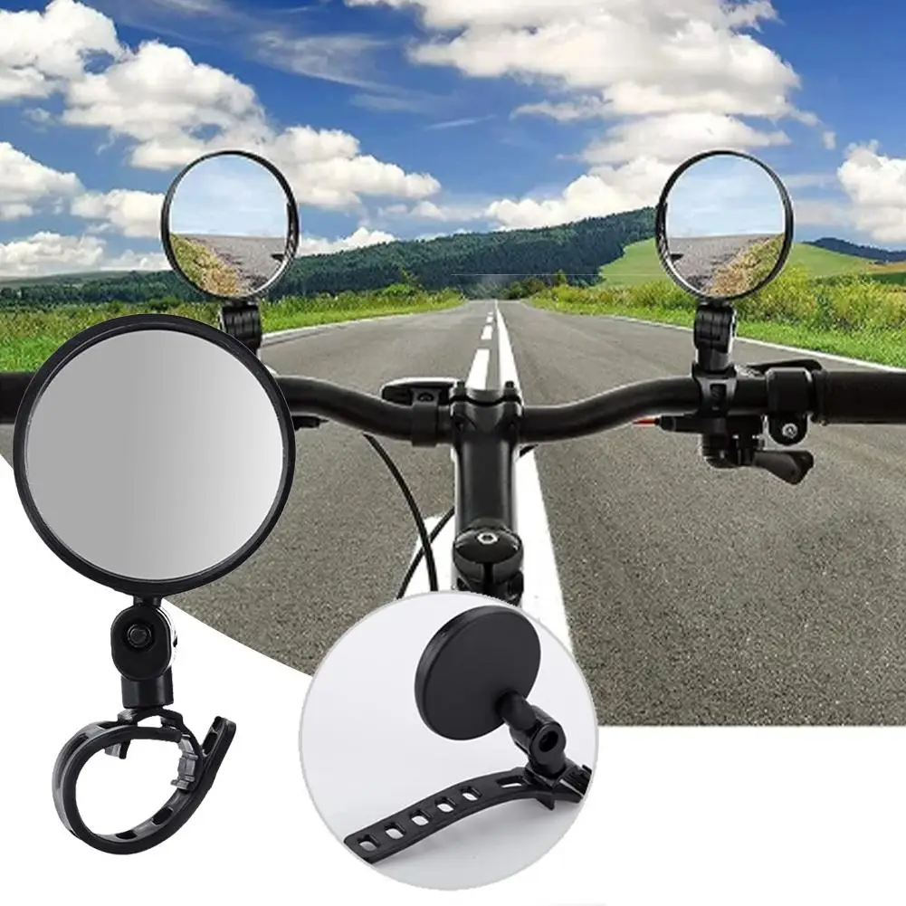 Bicycle Rearview Mirror 360 Degree Rotation Auxiliary Accessories Convex Mount Mirror Bike Cycling Handlebar P8O4