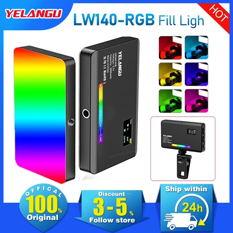 YELANGU LW140-RGB Fill Light 2500K-900K 26 Kinds of light effects RGB Full Color Adjustment Portable for Photography Lighting