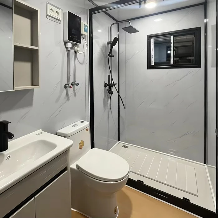 Rustic Container House 20/30/40ft Expandable Folding Cabin 2 Bed 1 Bath Living Room Deck for Holiday Resort Hotel