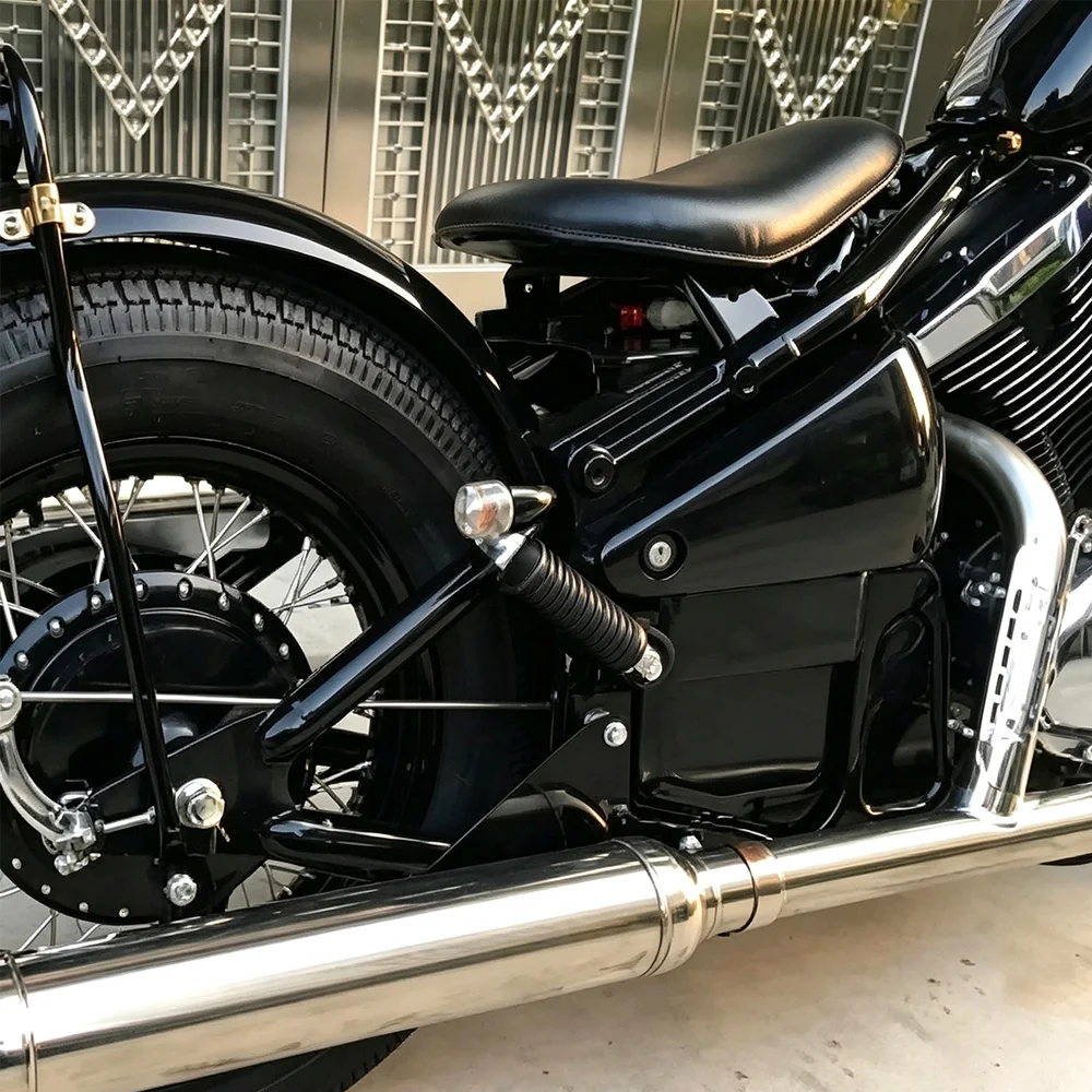For Kawasaki Vulcan 800 Classic VN800 VN400 Drifter 1995-2006 Motorcycle Battery Cover Side Fairing Black Chrome ABS Kit Set