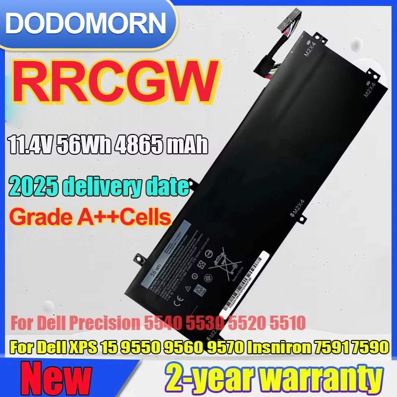 Factory Direct RRCGW Battery For Dell XPS 15 9550 9560 9570 7590 Precision 5510 5520 5530 5540 Inspiron 7501 7590 7591