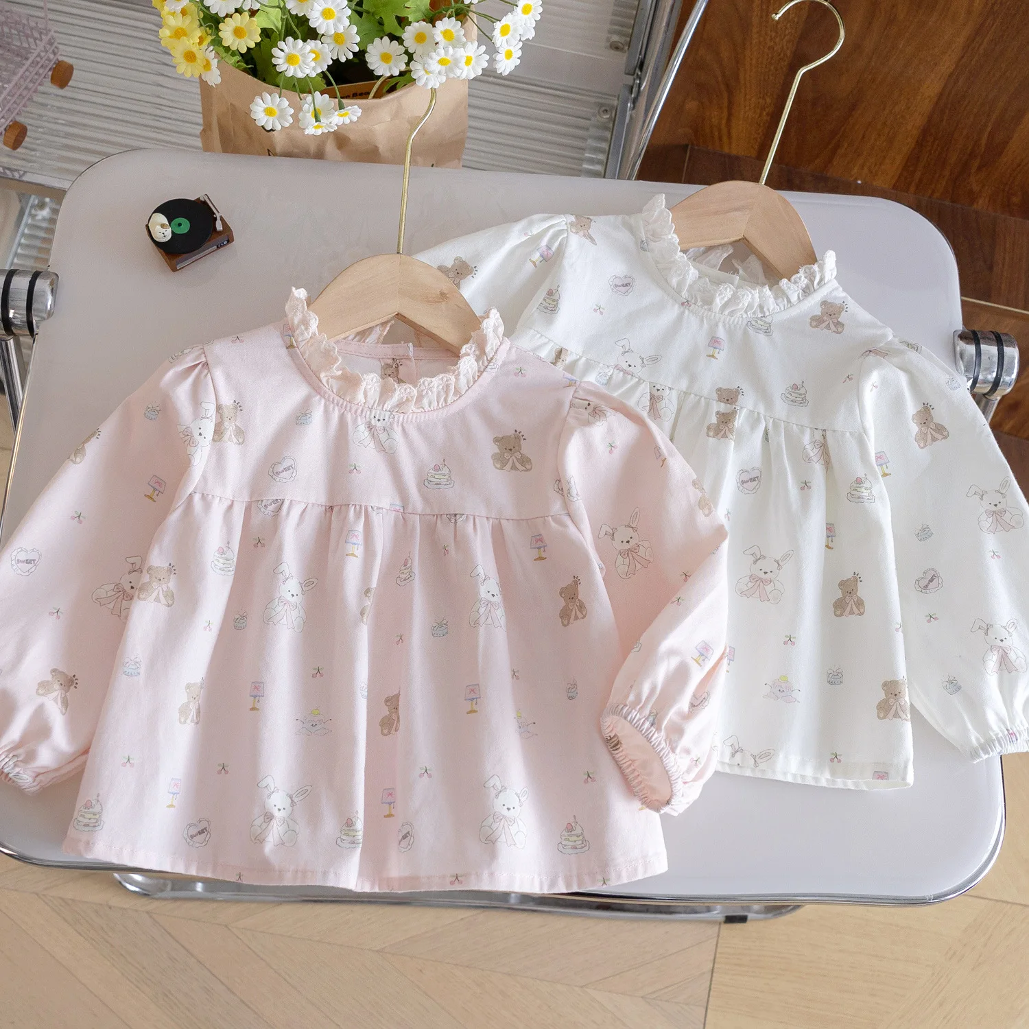 

Милые рубашки для девочек, весна-осень 2021, детское хлопковое платье, топы, одежда для малышей, верхняя одежда с длинными рукавами, детская одежда принцессы, От 6 лет