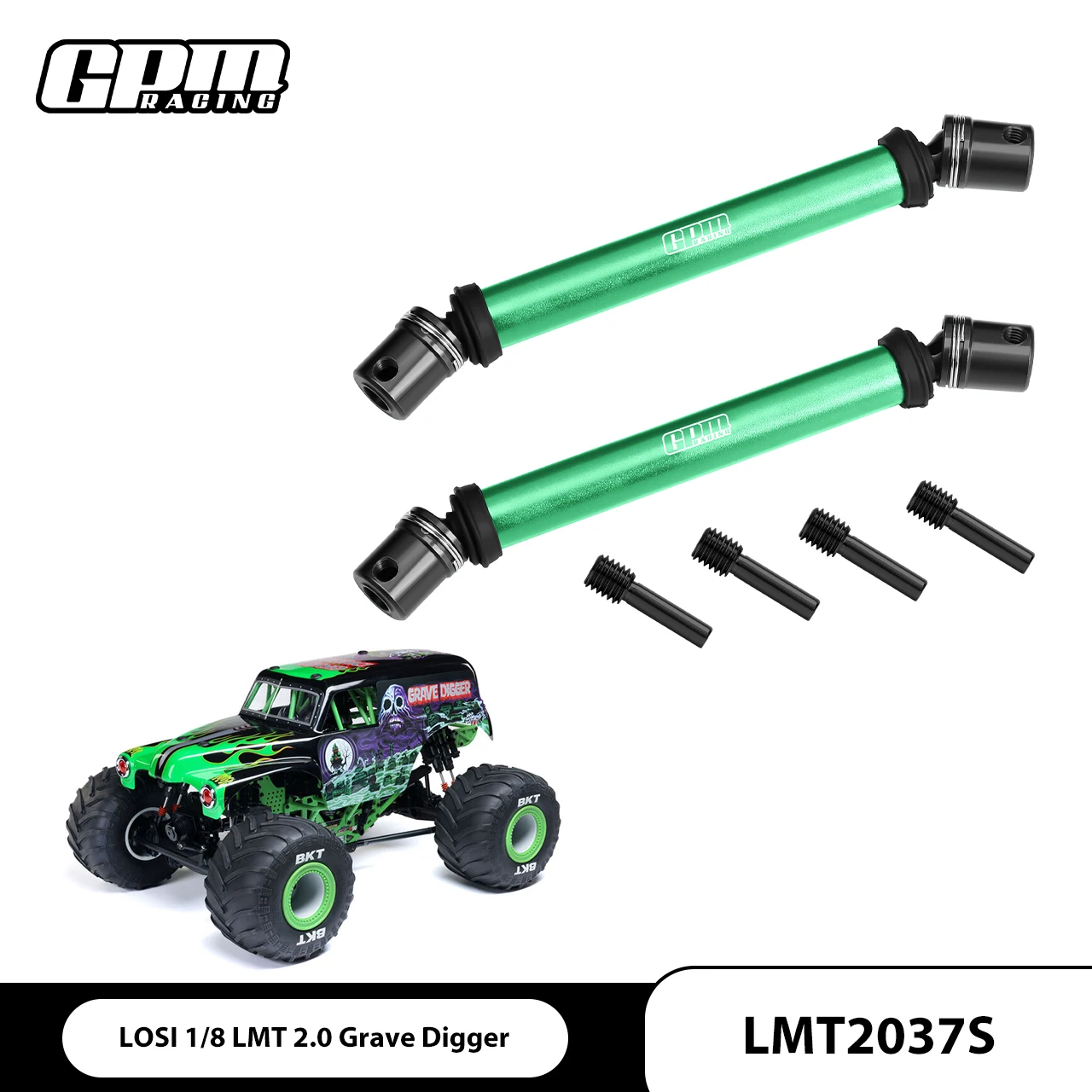 

GPM 4140 УГРОННАЯ СТАЛЬ + ALLOY 6061-T6 ПЕРЕДНЯЯ + ЗАДНЯЯ УНИВЕРСАЛЬНАЯ ЦЕНТРАЛЬНАЯ СЛАЙДЕРНА ДРАЙВЕР LOSI 1/8 LMT 2.0 Grave Digger 4X4