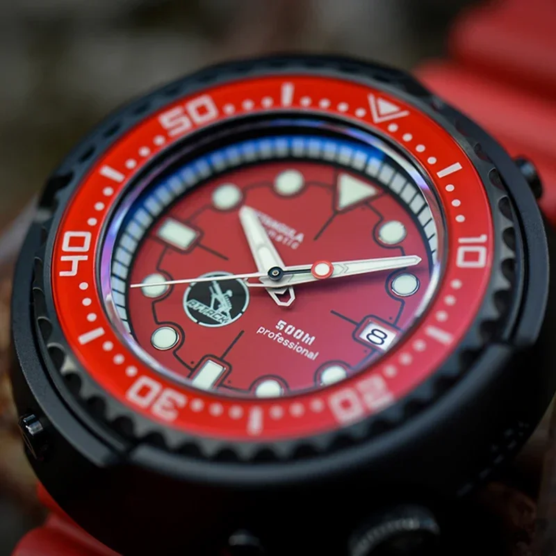 RDUNAE 500M reloj de buceo aleación de titanio bisel de zafiro NH35 mecánico automático C3 luminoso R1ZK-II 52mm reloj de pulsera clásico para hombres