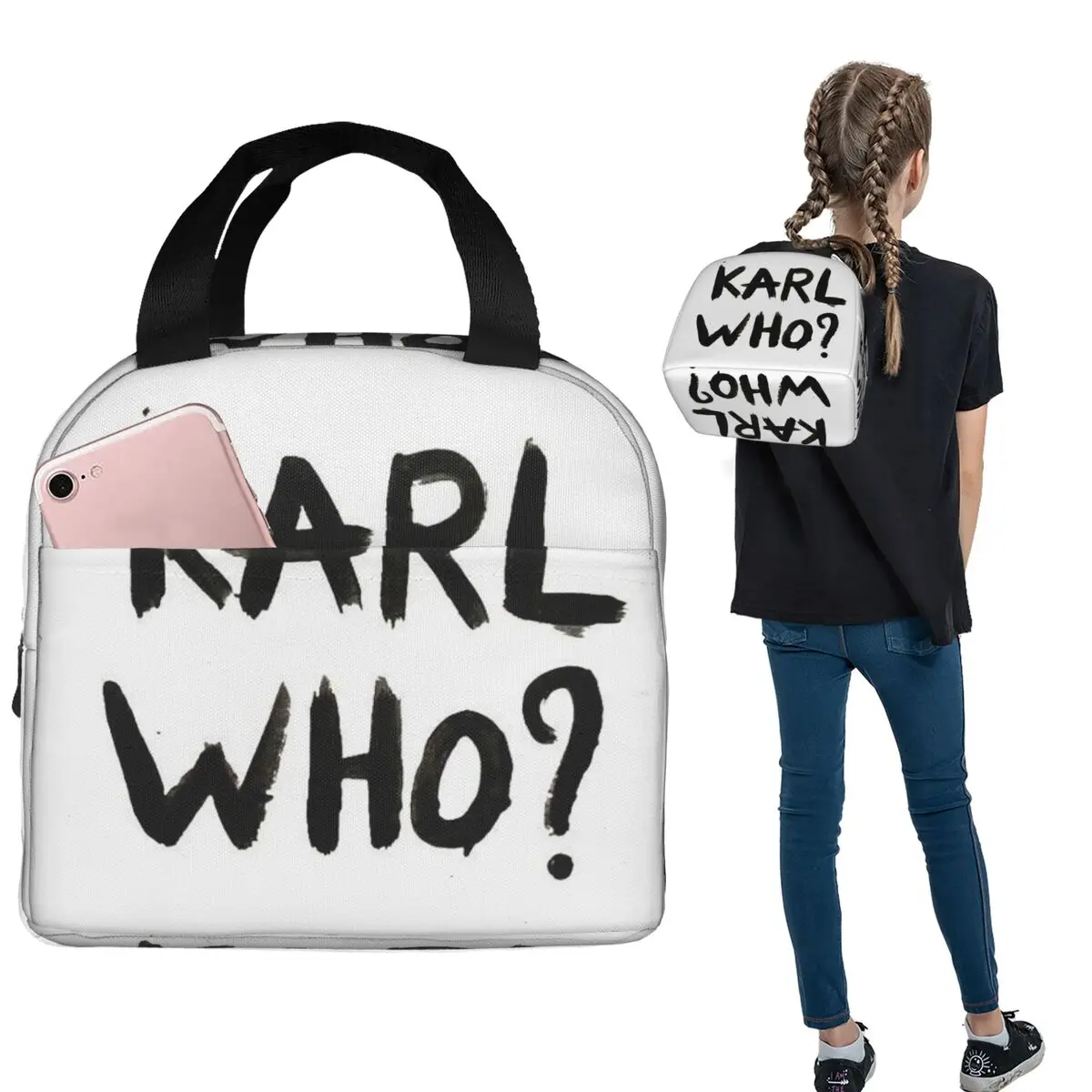 

Термосумка для обедов Karl Who для женщин и детей, портативная сумка-холодильник для еды