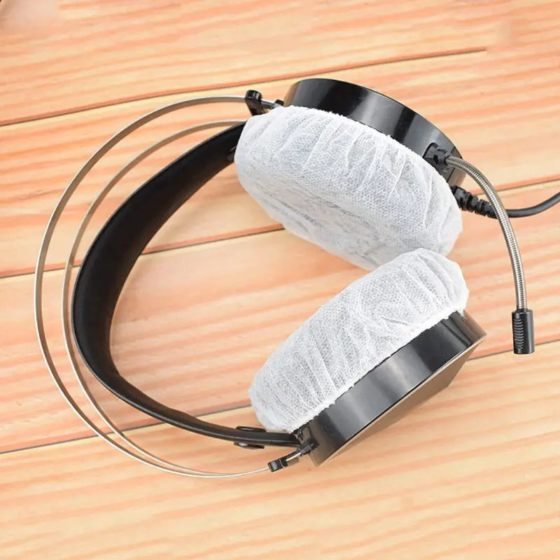 100Pcs Disposable Headphone Cover For 10-12CM Headset Earpads Hygienic Nonwoven Earmuff Cover