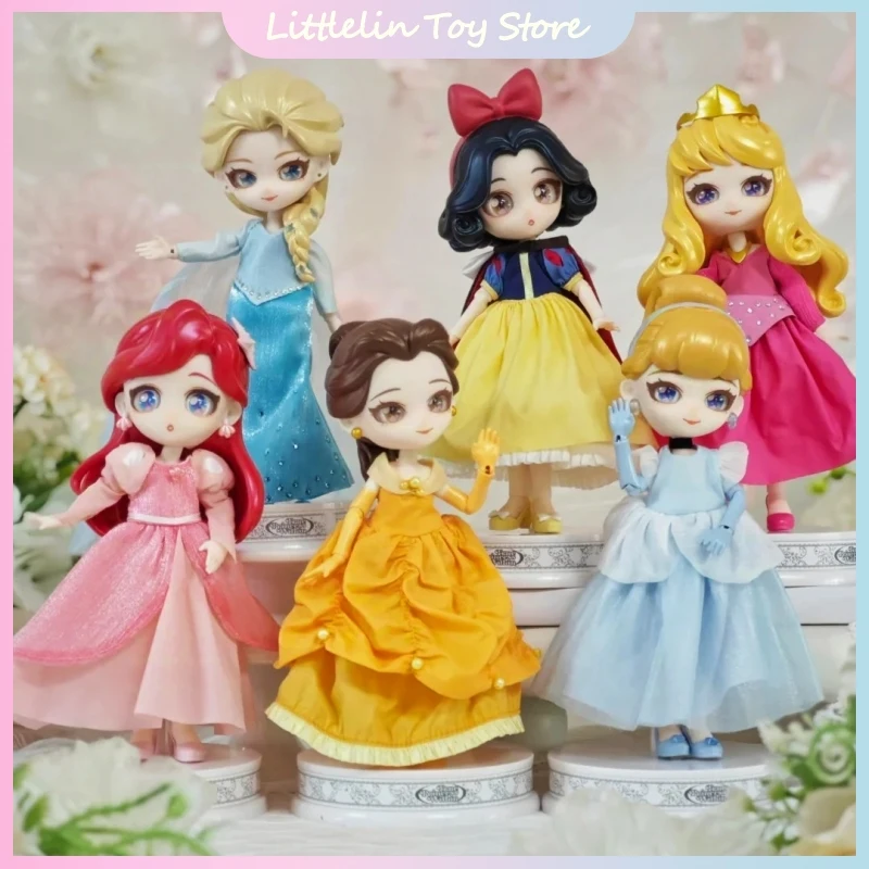 

Genuine Morstorm Disney Princess Series Bjd Action Figures Elsa Snow White Belle Doll Desktop Decoration Girl'S Birthday Gift