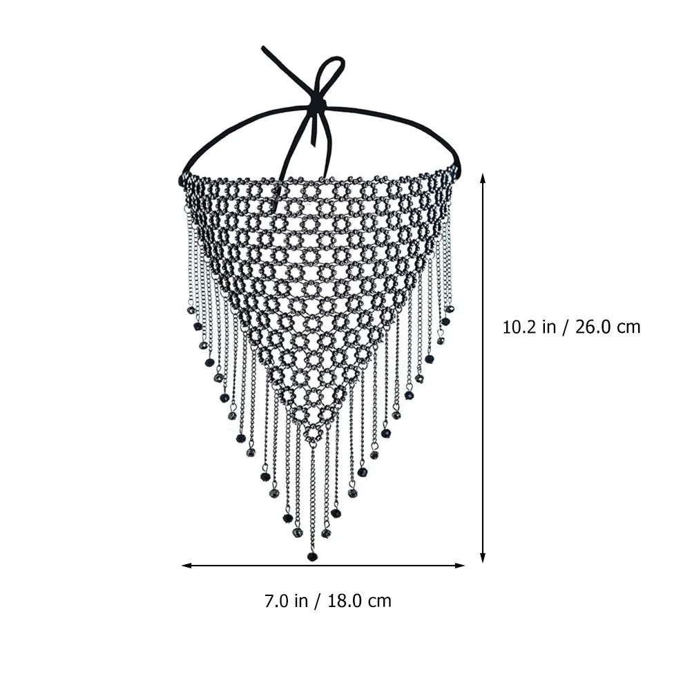 2Pcs Rhinestone Face Veil Tassel Chain Elegant Mesh Mask Masquerade Dance Performance Party Supplies Costume Accessories