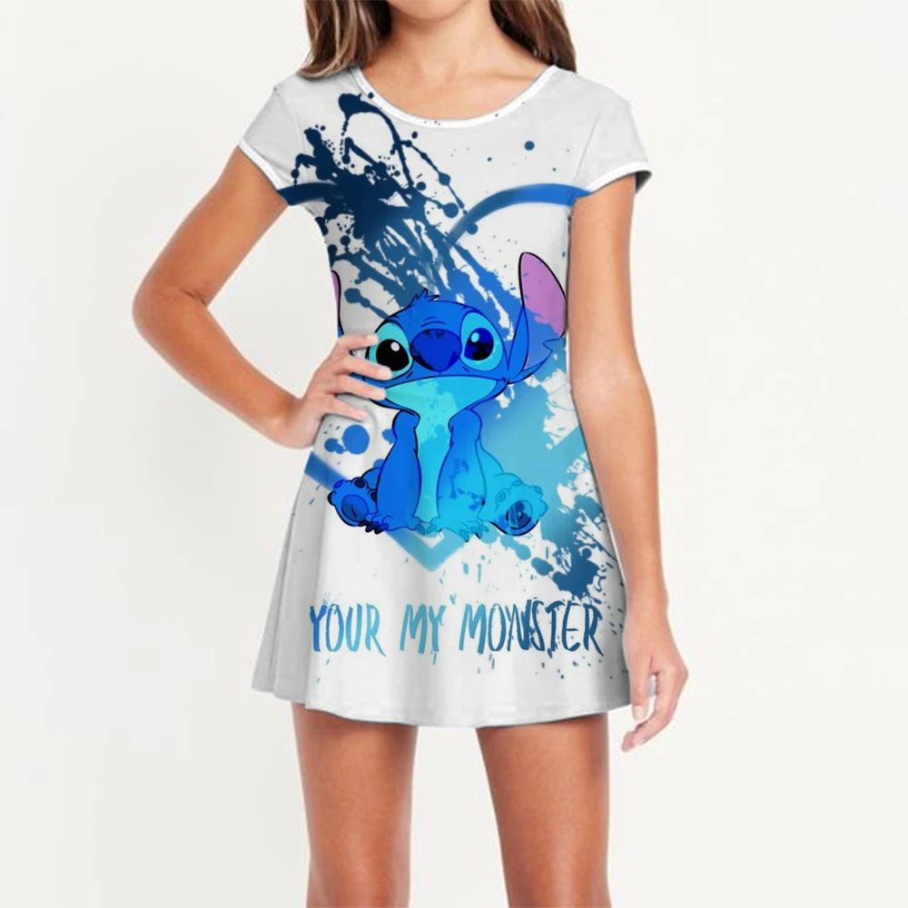 2025 غرزة فستان للفتيات الأطفال النوم الطفل ملابس الصيف StrayKids ثلاثية الأبعاد طباعة تنورة الملابس الأصلية تنورة قصيرة الأكمام