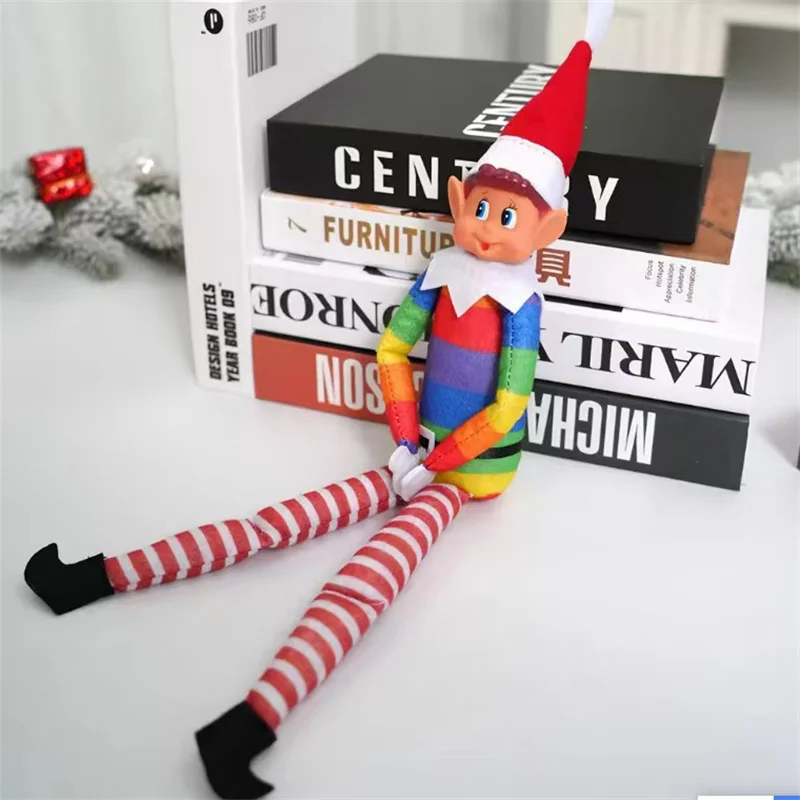 2024 New Cross border Festival Doll Christmas Decoration Elf Home Decoration Plush Doll Novelty Christmas Doll Flexible Pendulum