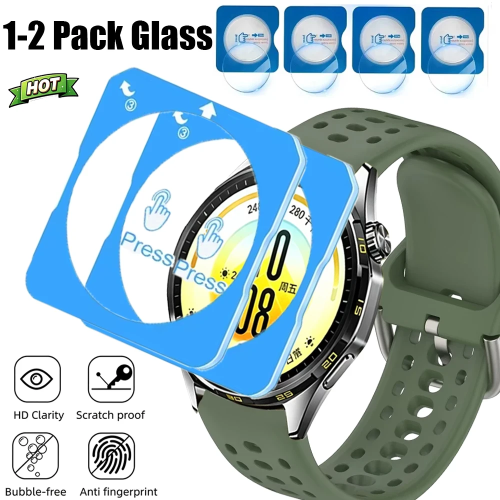 1-2 Set Ultra Clear Tempered Glass For Huawei Watch GT 7 Pro/6 Pro/7/6/5 41mm 46mm Quick To Fit High Definition Protective Film
