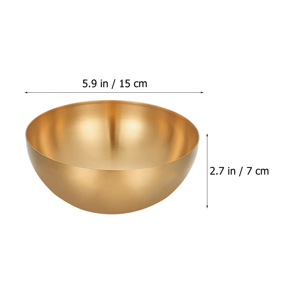 

Salad Bowls Prep Serving for Entertaining Stainless Steel Cereal Korean Rice Golden