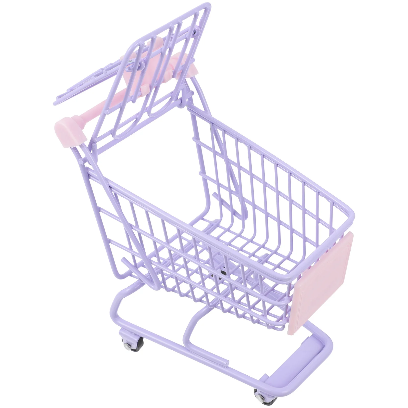 Mini carrito de compras, carrito de empuje de imitación, carrito de comestibles con ruedas, juguete pequeño plegable con supermercado portátil