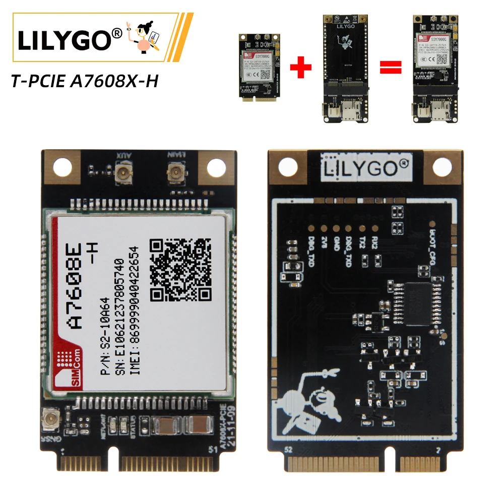 LILYGO® TTGO T-PCIE A7608X-H 4G ESP32-WROVER-E płyta WIFI Bluetooth moduł SIM SIM7608E-H SIM7608SA-H LTE Cat 4 GSM