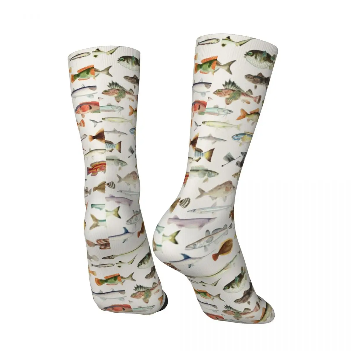 Fish Chart Socks Ocean Kawaii Stockings Spring Anti Skid Women Men Socks Comfortable Printed Running Sports Socks