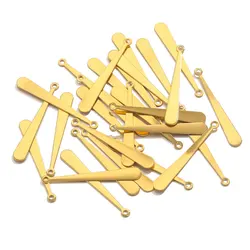 20pcs Gold Plated Stainless Steel Long Drop Charms For Jewelry Making Pendants DIY Earrings Charms For Jewelry Supplies Parts