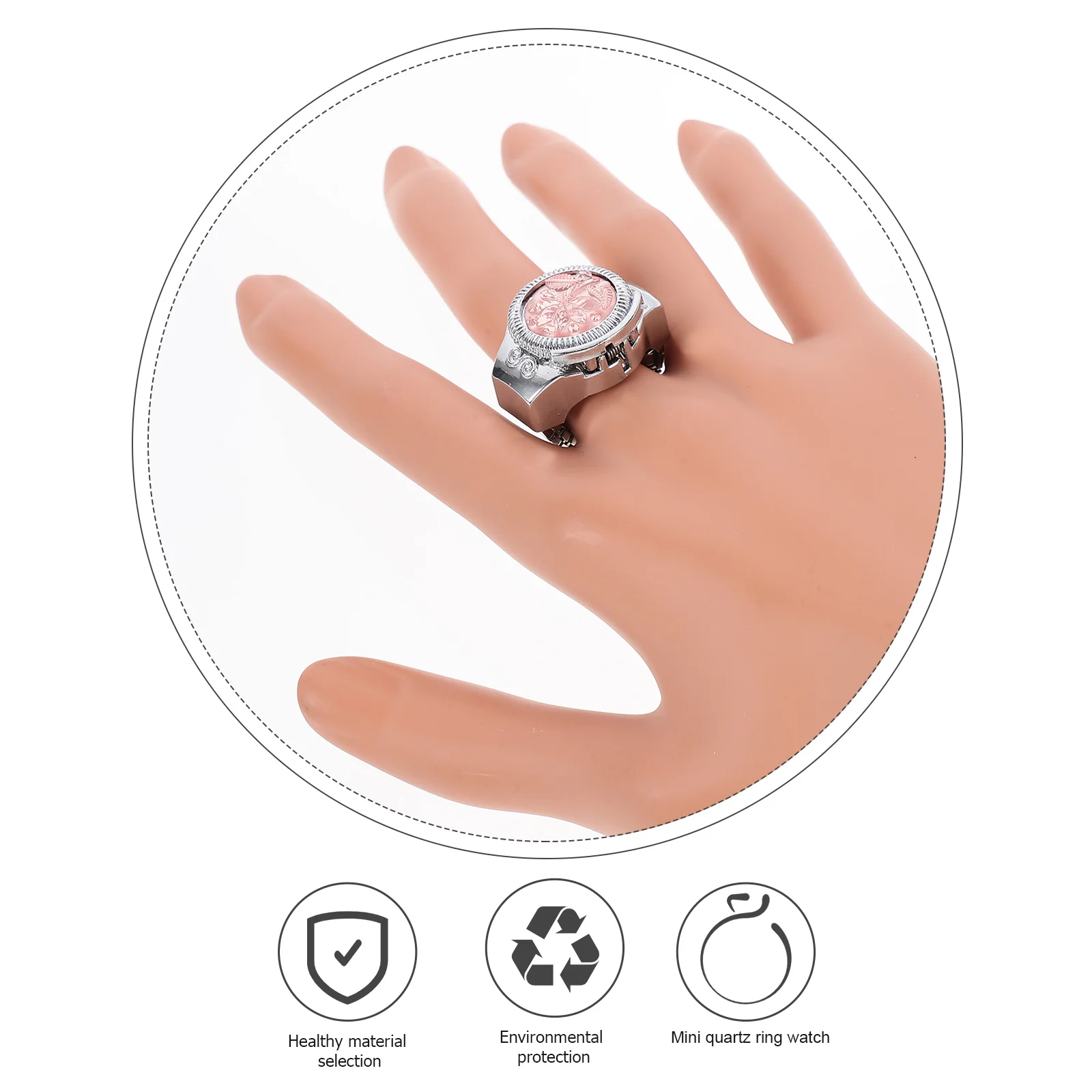 Ring Watch Designed Casual Unique Decorative for Women Jewelry Mini Rings Teen Girls Nurse